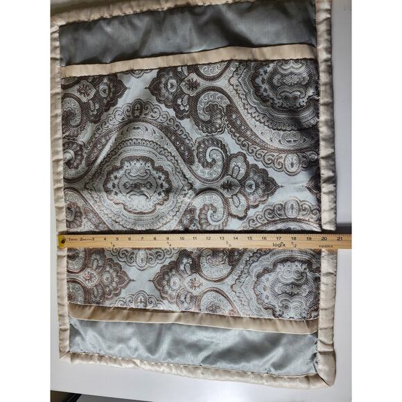 HOME EXPRESSIONS Light Blue Silver Shine Lightweight STANDARD Pillow Shams set/2 - Picture 5 of 12